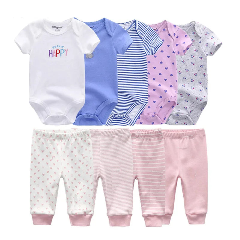 Unisex Newborn Bodysuits+Pants
