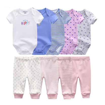 Unisex Newborn Bodysuits+Pants