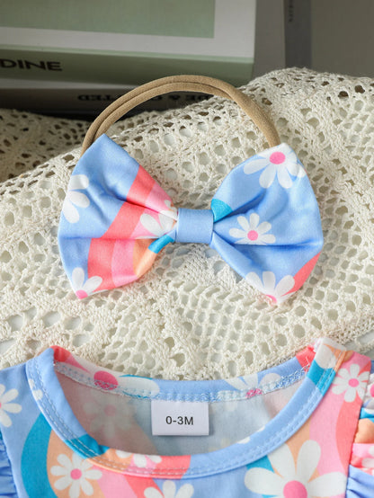 2Pcs Newborn Infant  All Seasons Baby Girls Rompers