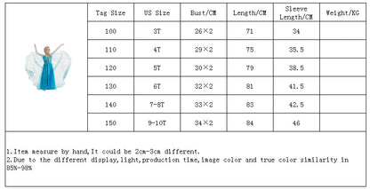 Girls Snow Queen Elsa Kids Costumes