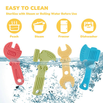 Silicone Teether Wrench Hammer Tools