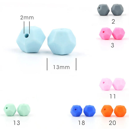 I Love Mom Dad Silicone Beads