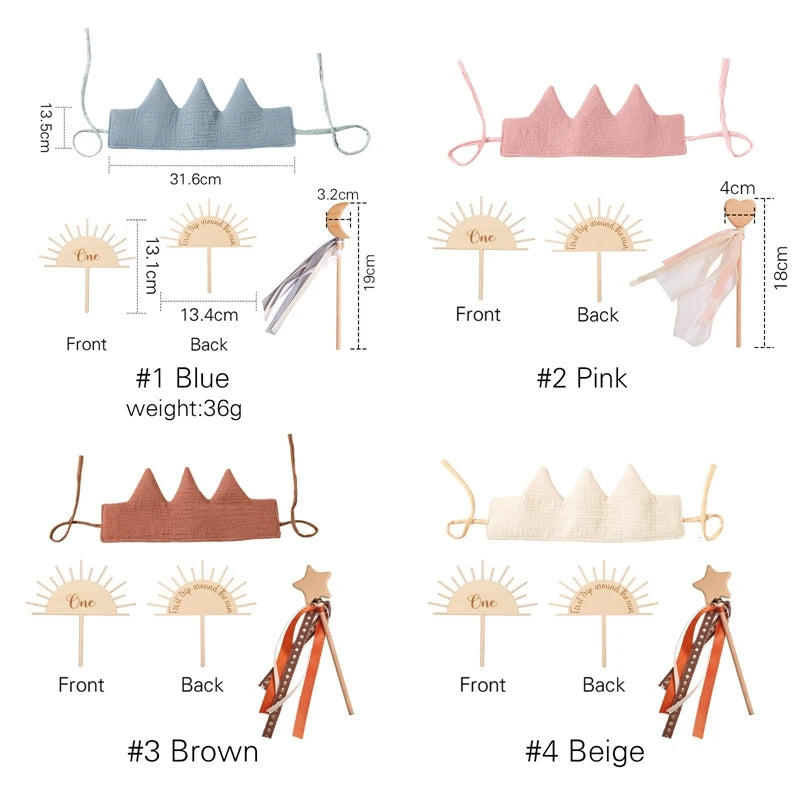 Baby Birthday Hat Set