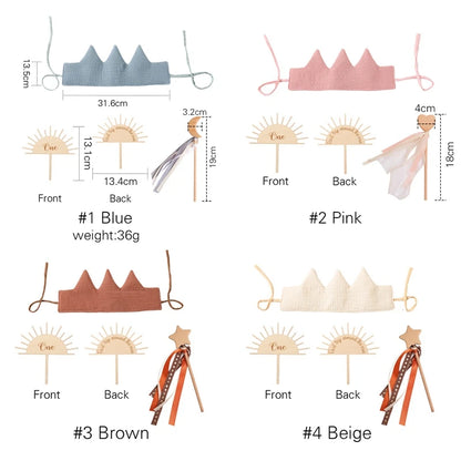 Baby Birthday Hat Set