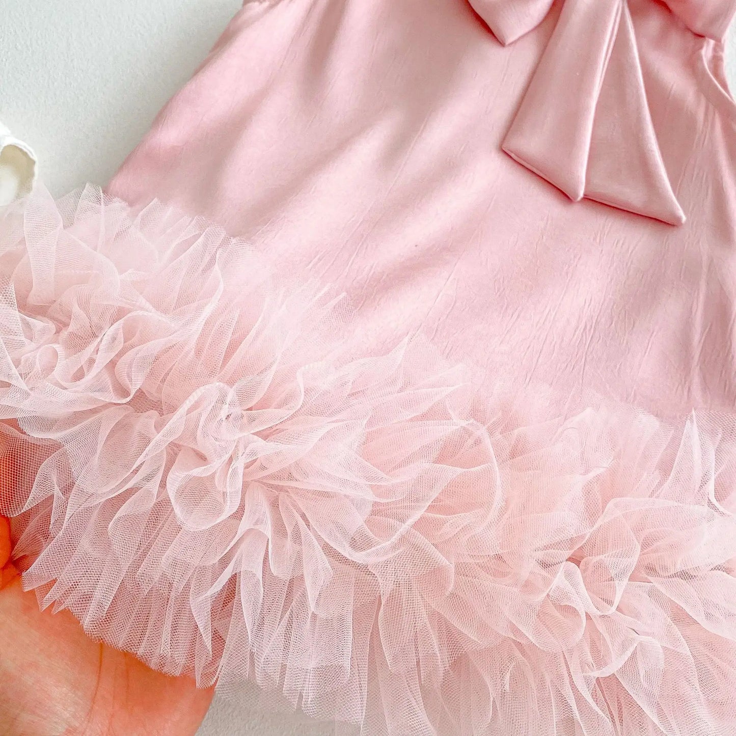 Girl's Bow Sleeveless Princess Dress