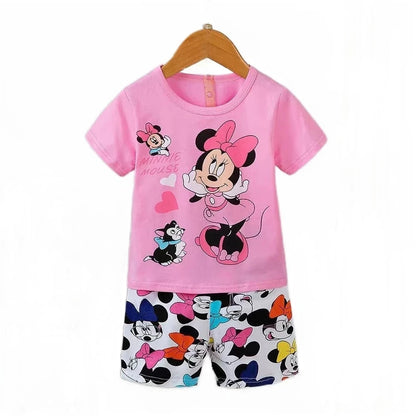 Summer Boys Girls Clothes Set T-shirt+pants