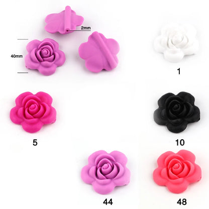 I Love Mom Dad Silicone Beads