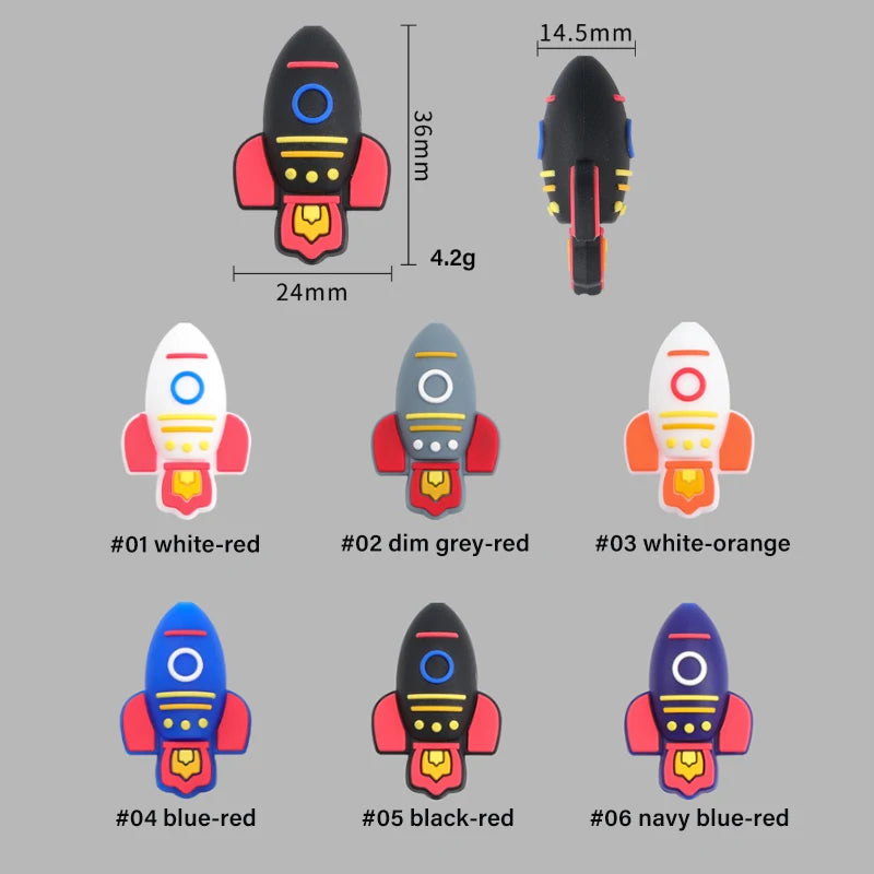 I Love Mom Dad Silicone Beads