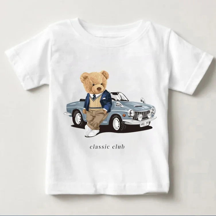 Cute Bear Boys Girls T-shirt