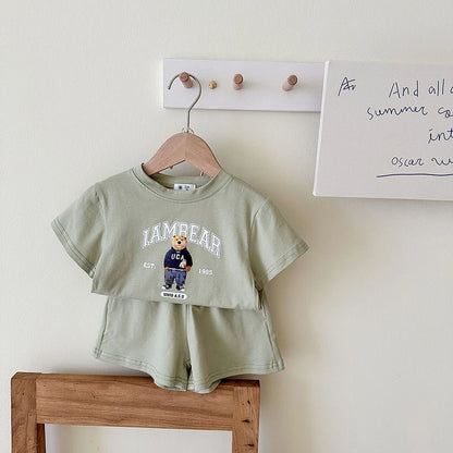 Printed Bear Cute Baby Girl And Boy T-shirt