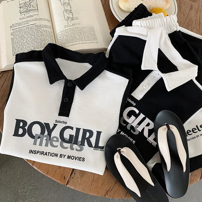 Summer Korean Kids Boys 2PCS Clothes Set