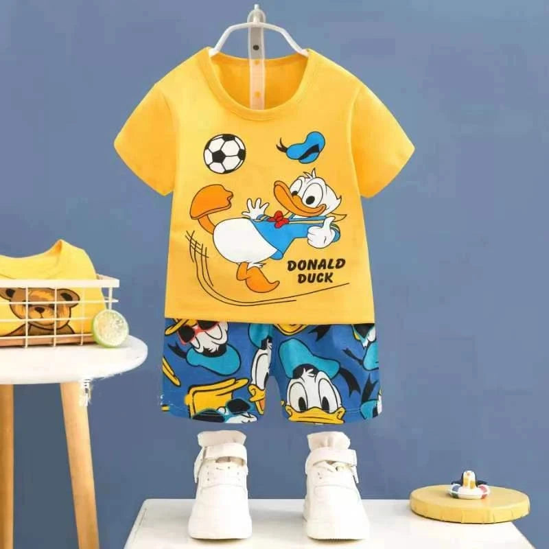 Summer Boys Girls Clothes Set T-shirt+pants