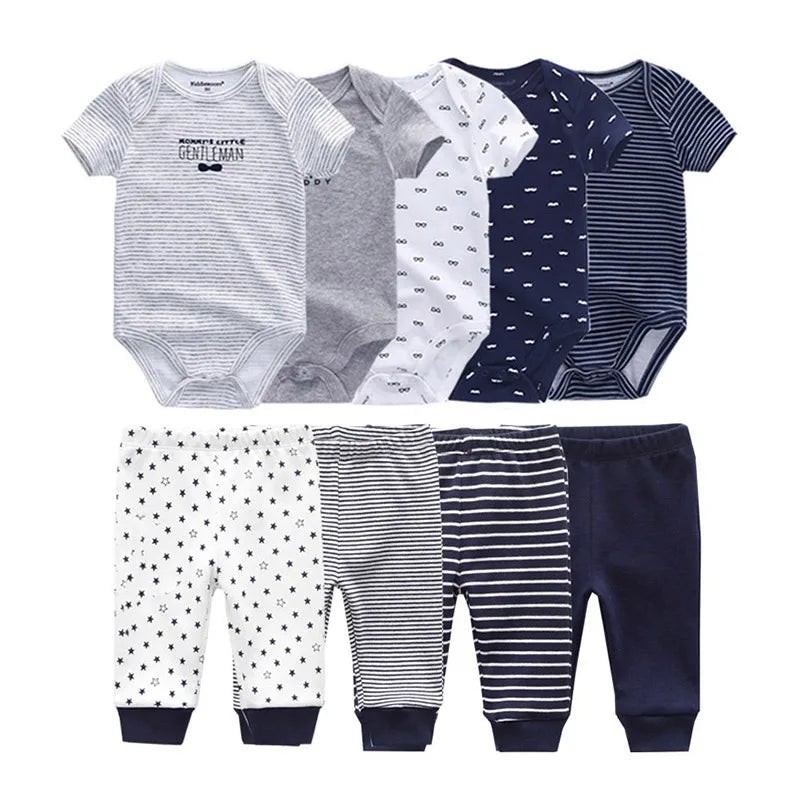 Unisex Newborn Bodysuits+Pants