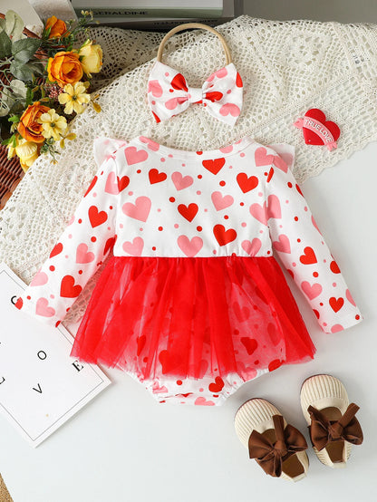 2Pcs Newborn Infant  All Seasons Baby Girls Rompers