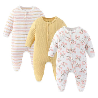 3PCS/Set Autumn Unisex Baby Rompers