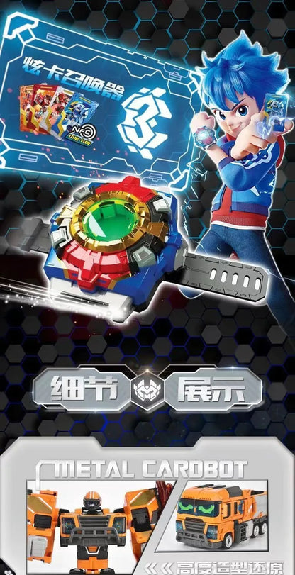 Metal Cardbot Transforming Mecha Robot