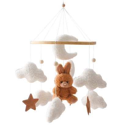 Wooden Crib Mobile Baby Bed Bell Rattle Toy