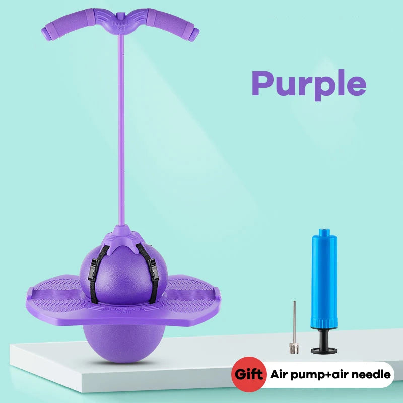 Bouncing Ball with Handle and Pump