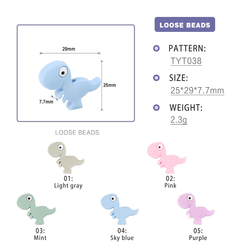 I Love Mom Dad Silicone Beads