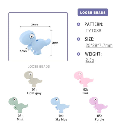 I Love Mom Dad Silicone Beads