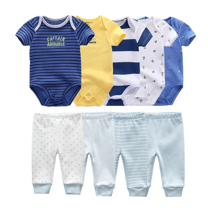 Unisex Newborn Bodysuits+Pants
