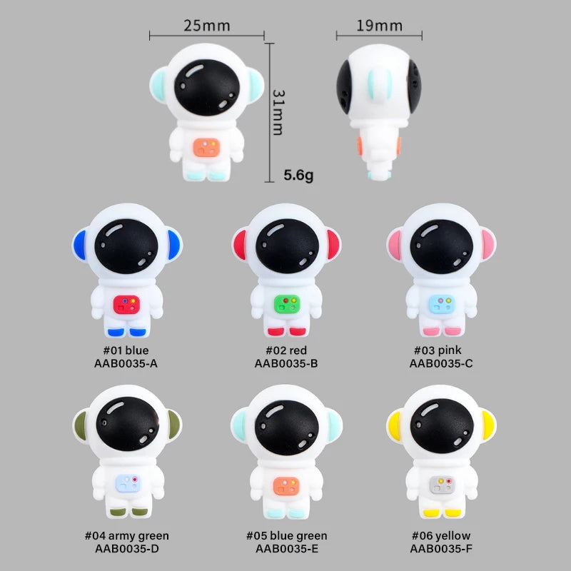 I Love Mom Dad Silicone Beads