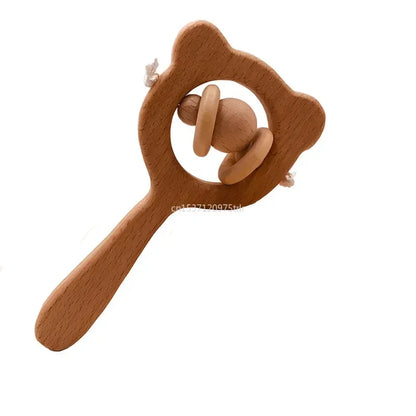Wood Teether Rabbit Owl