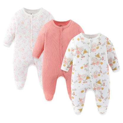 3PCS/Set Autumn Unisex Baby Rompers