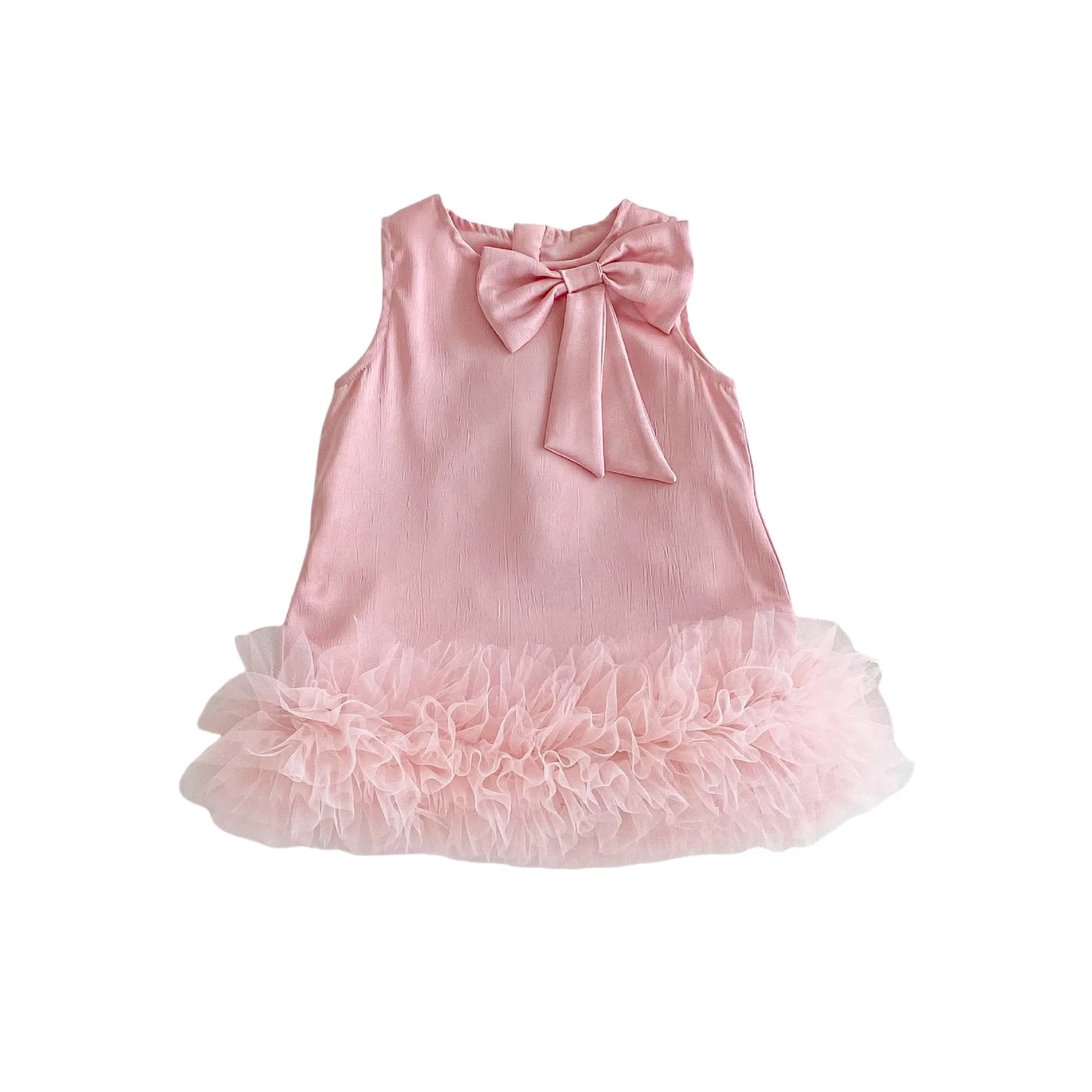 Girl's Bow Sleeveless Princess Dress