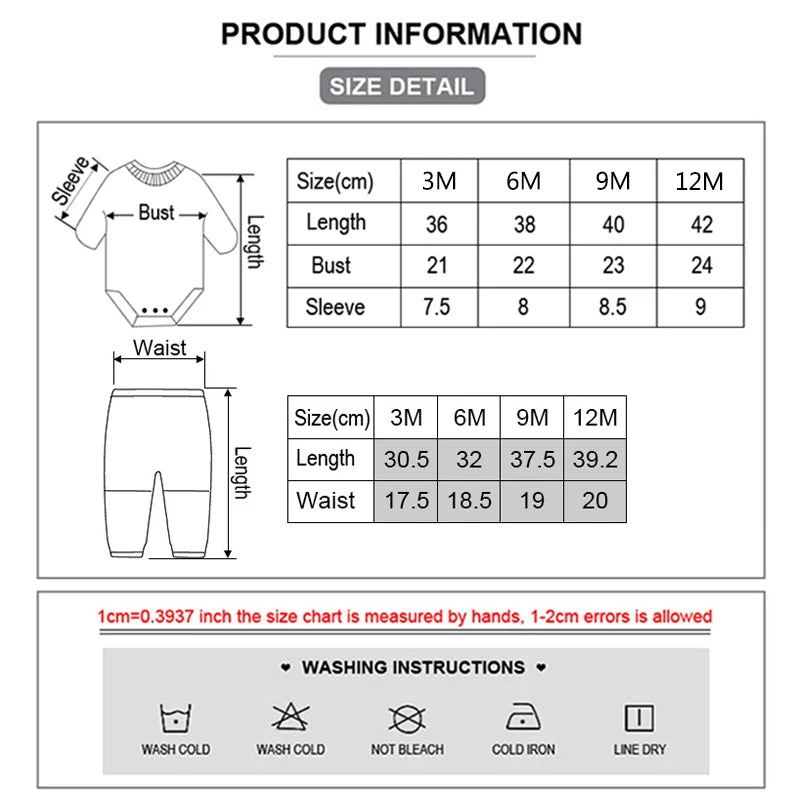 Unisex Newborn Bodysuits+Pants