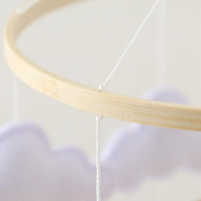 Wooden Crib Mobile Baby Bed Bell Rattle Toy