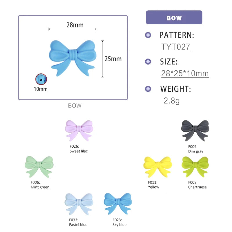 I Love Mom Dad Silicone Beads