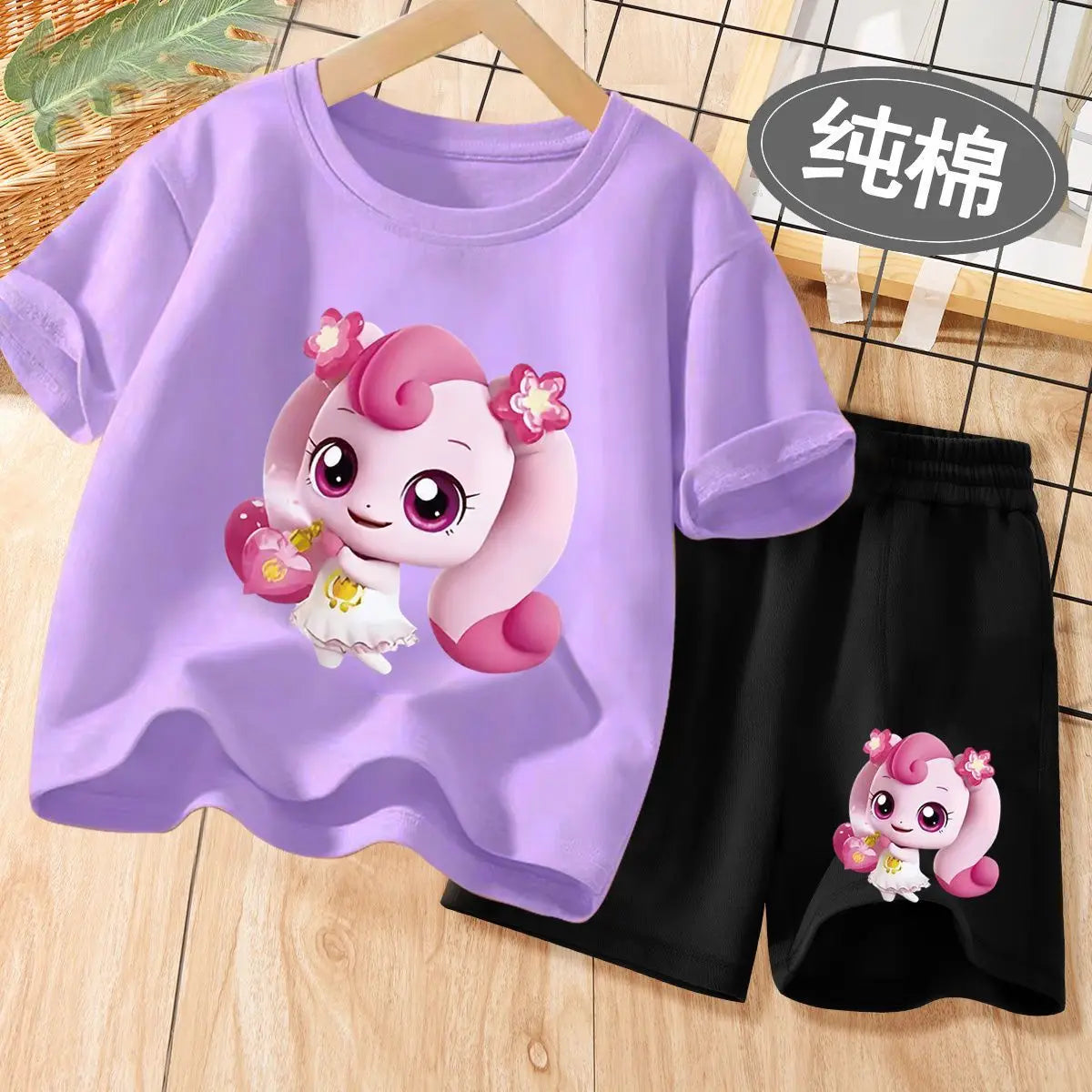 Girls summer t-shirt shorts set