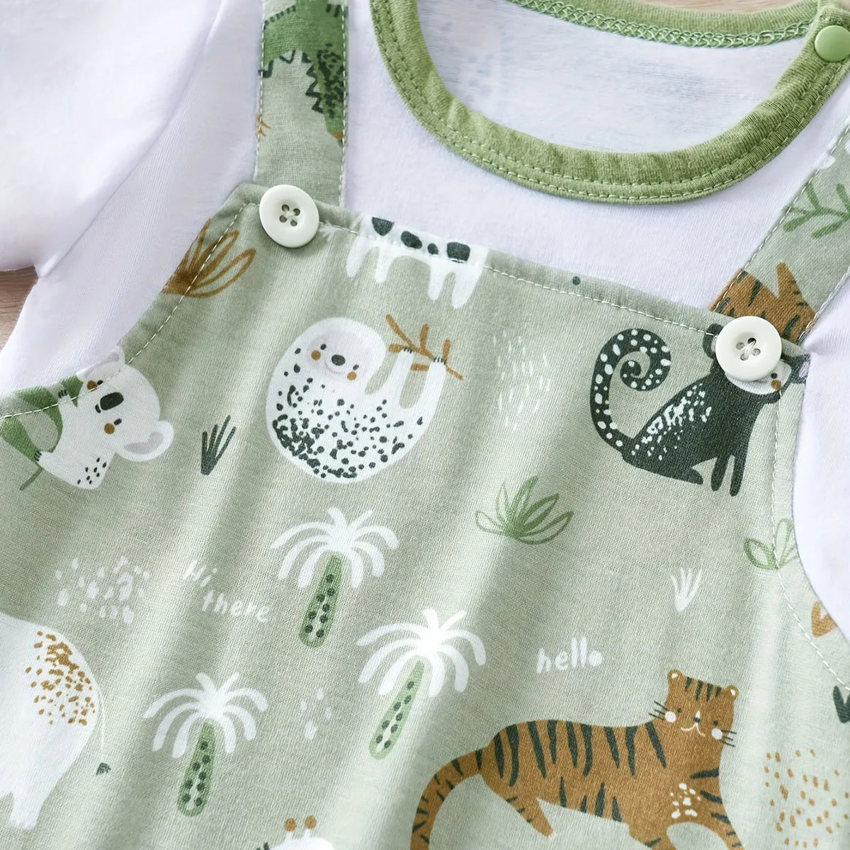 Adorable Infant Zoo Animal Print Romper