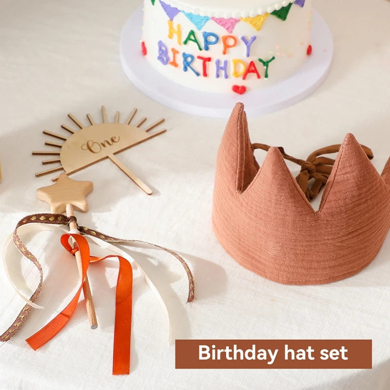 Baby Birthday Hat Set