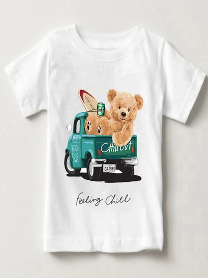 Cute Bear Boys Girls T-shirt