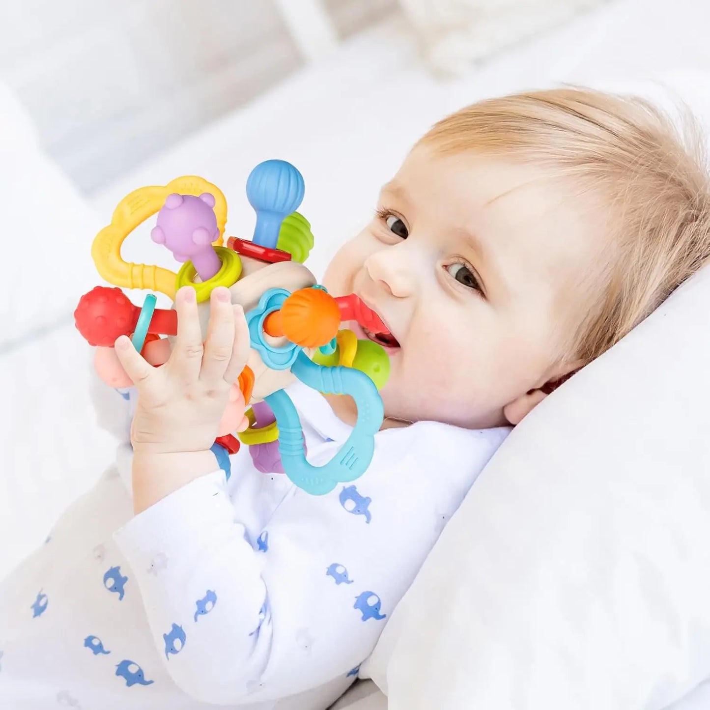 Silicone Baby Rattle Balls