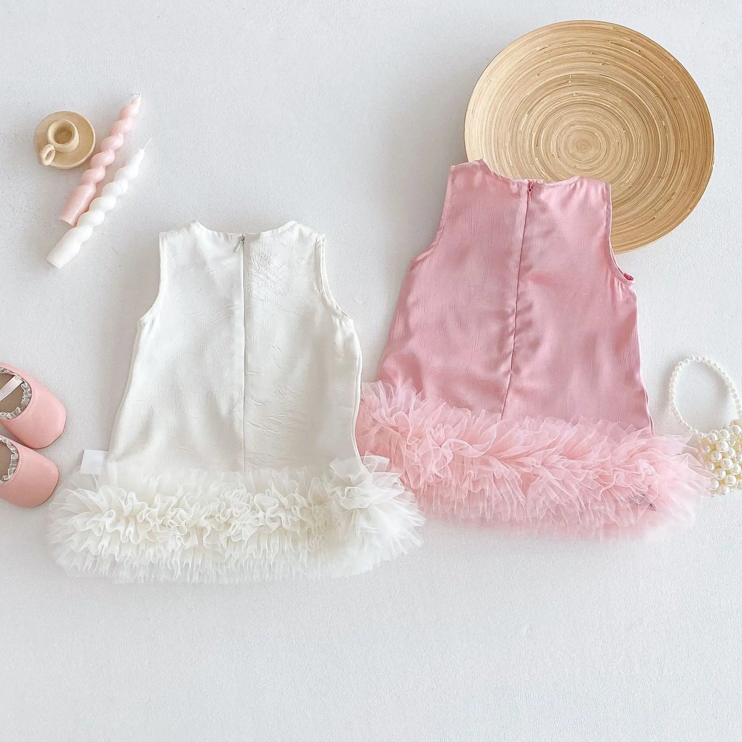 Girl's Bow Sleeveless Princess Dress