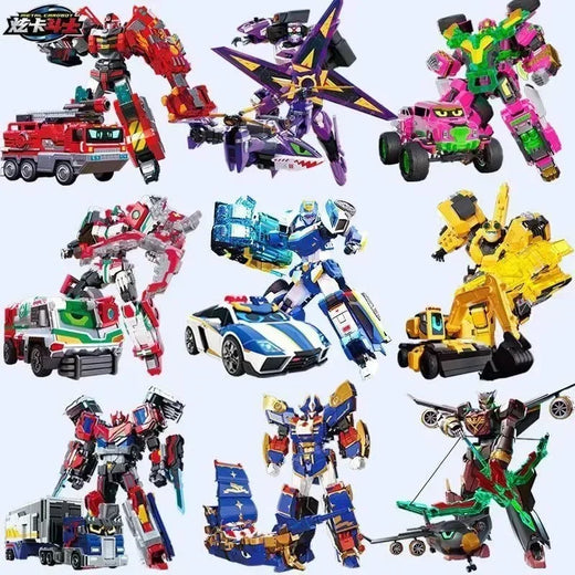 Metal Cardbot Transforming Mecha Robot