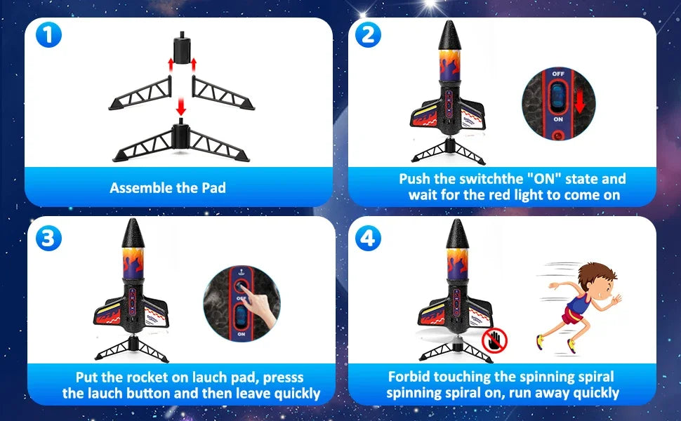 Launching Motorized Air Rocket