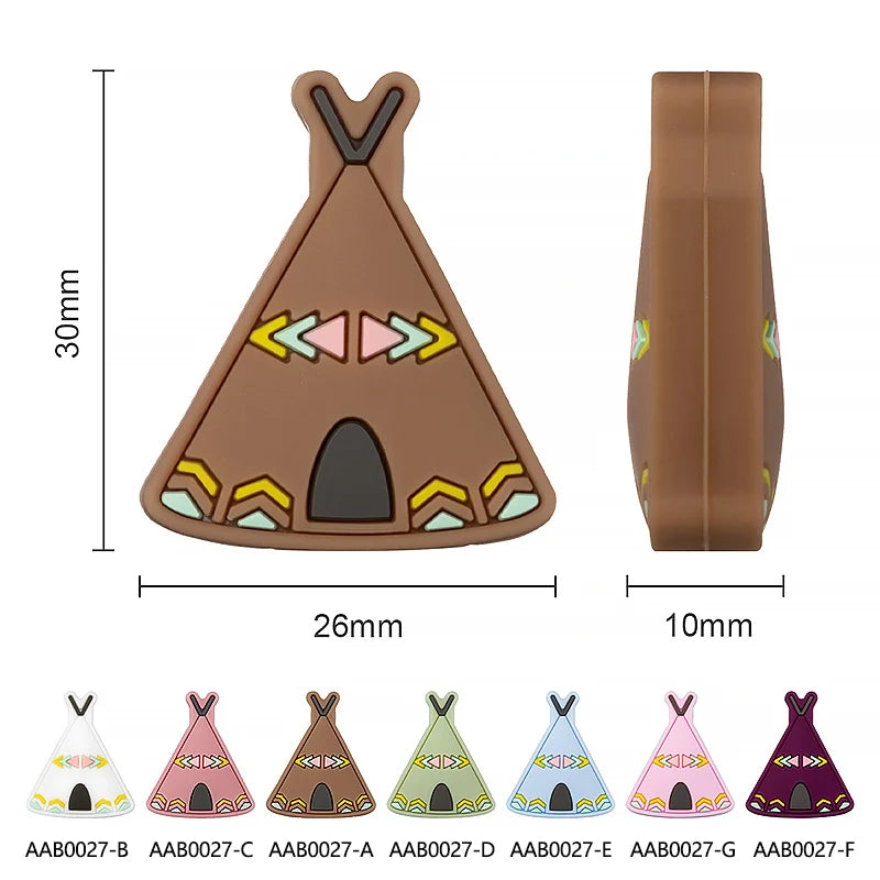 I Love Mom Dad Silicone Beads