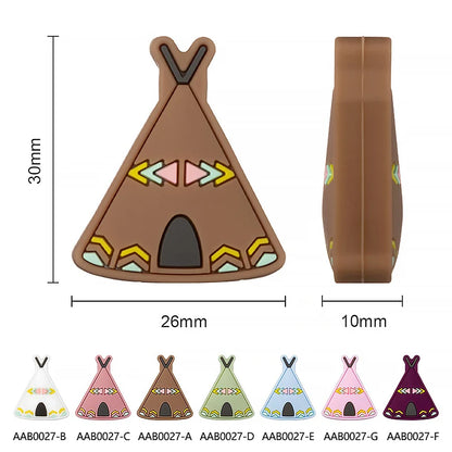 I Love Mom Dad Silicone Beads