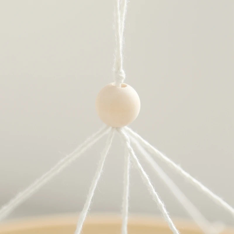 Wooden Crib Mobile Baby Bed Bell Rattle Toy