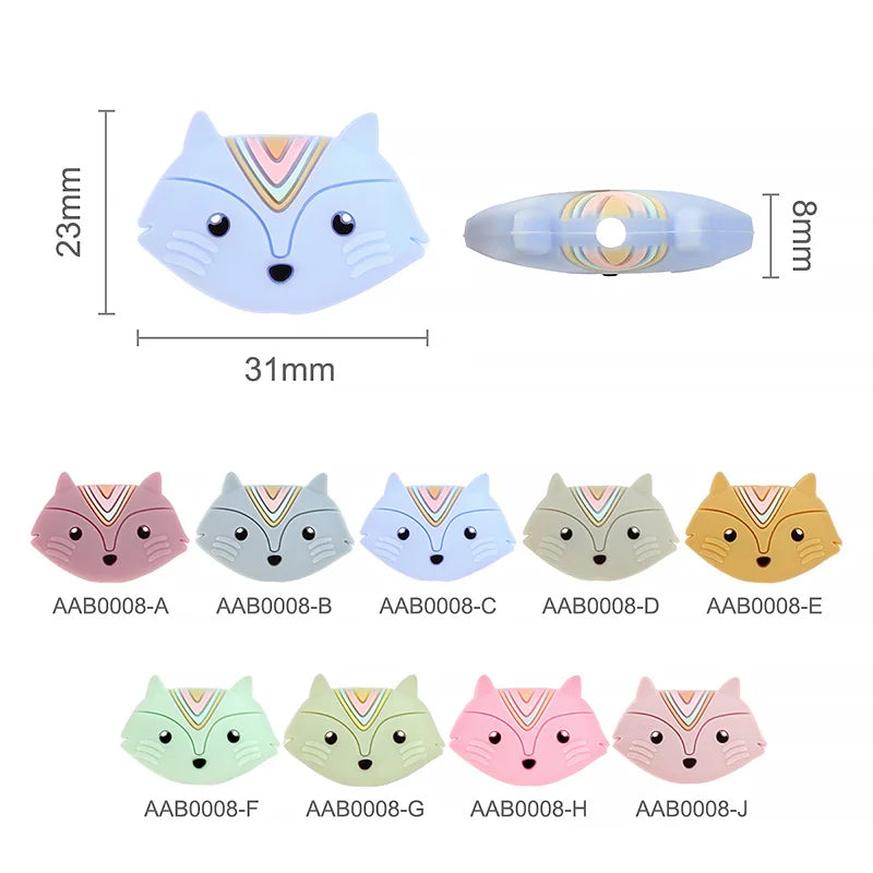 I Love Mom Dad Silicone Beads