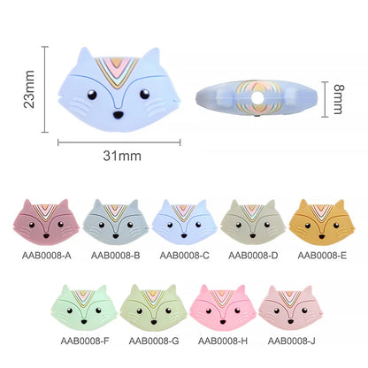 I Love Mom Dad Silicone Beads