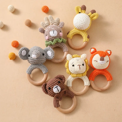 Crochet Animal Bear Rattle Toy