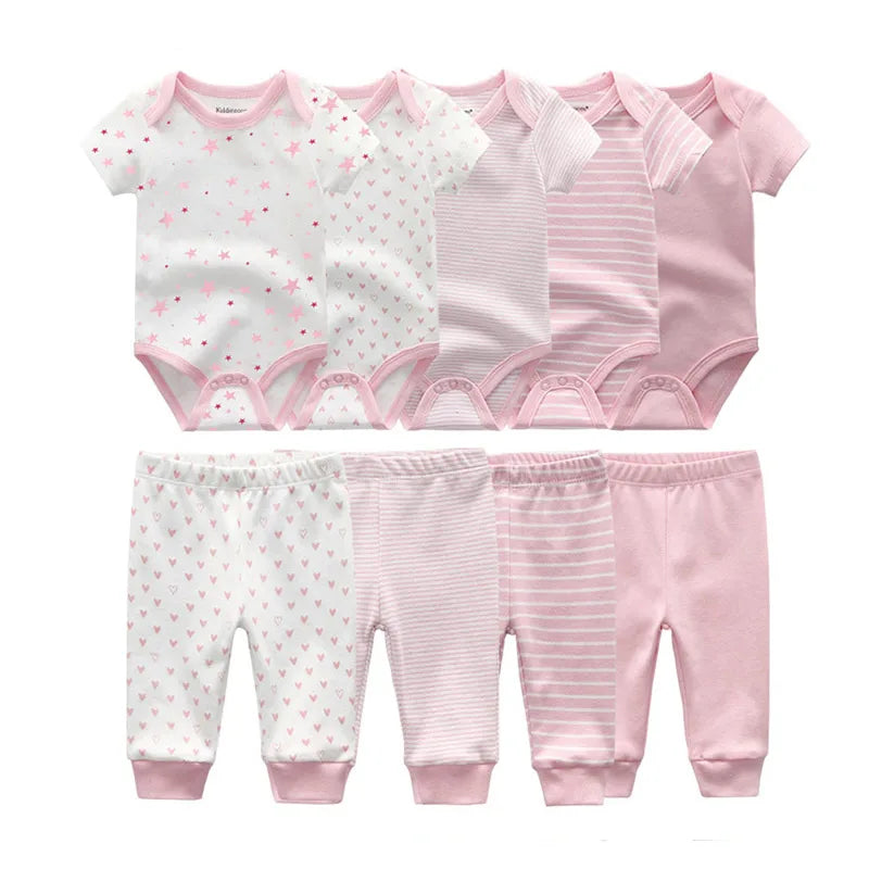 Unisex Newborn Bodysuits+Pants