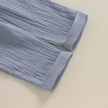 Kids Baby Boys Outfit Button Down Long Sleeve T-shirt