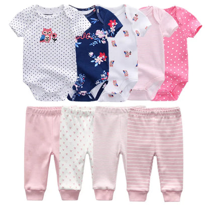 Unisex Newborn Bodysuits+Pants