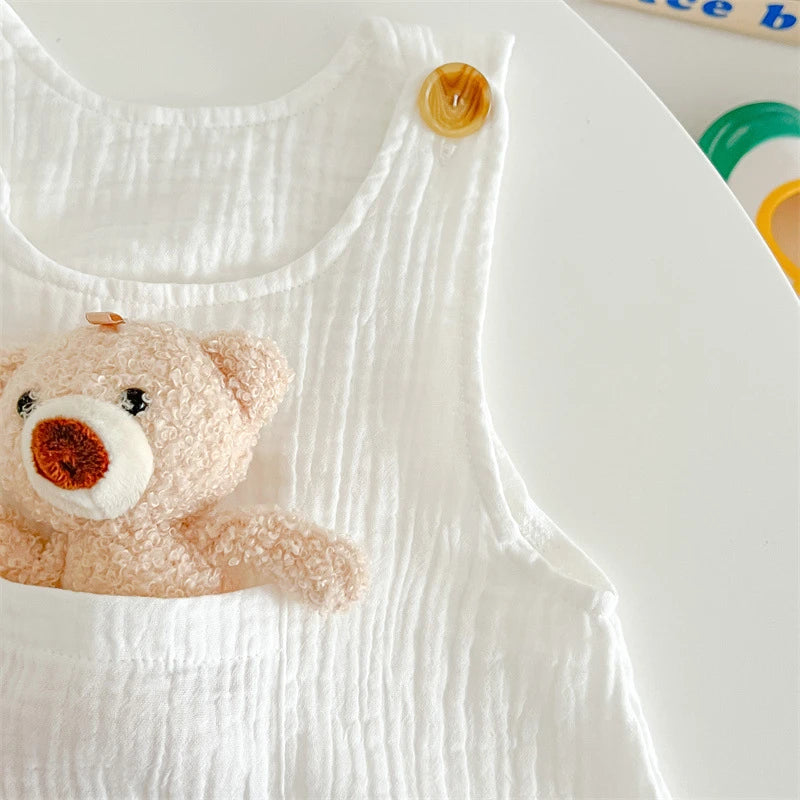 3Pcs Muslin Baby Jumpsuit